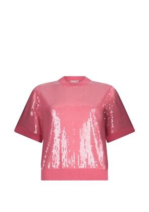 LIU JO sequin short-sleeve T-shirt - Pink