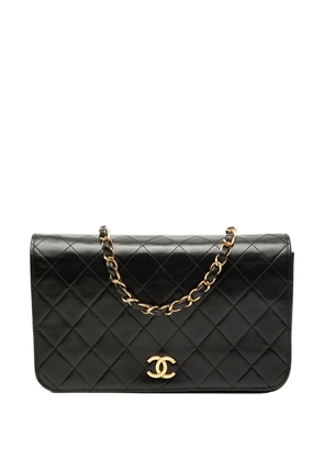 CHANEL Pre-Owned 1994-1996 CC Quilted Lambskin Full Single Flap crossbody bag - Black