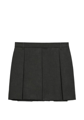 MSGM pleated mini A-line skirt - Grey