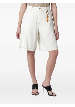 DARKPARK contrast-stitch denim shorts - Neutrals