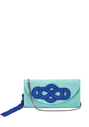 Shanghai Tang Tang Infinity Chinese-knot clutch bag - Blue