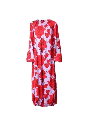 MSGM floral long-sleeve dress - Red