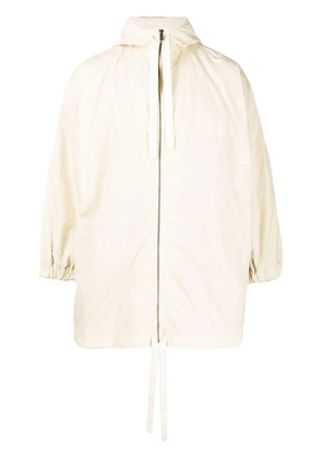 Toogood hooded drawstring cotton coat - Neutrals