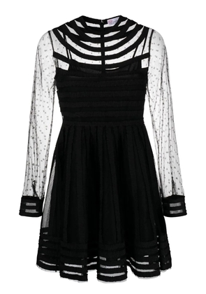 RED Valentino point d'esprit tulle flared dress - Black