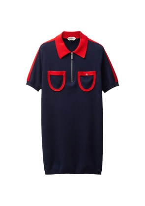 Versace polo zip dress - Blue