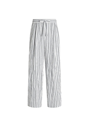 Dolce & Gabbana striped drawstring loungewear trousers - White