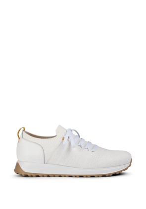 Doucal's leather technical fabric sneakers - White