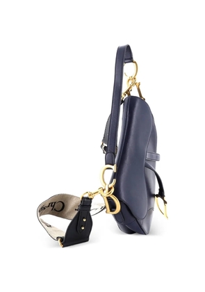 Christian Dior Pre-Owned Saddle Handbag Leather Medium shoulder bag - Blue
