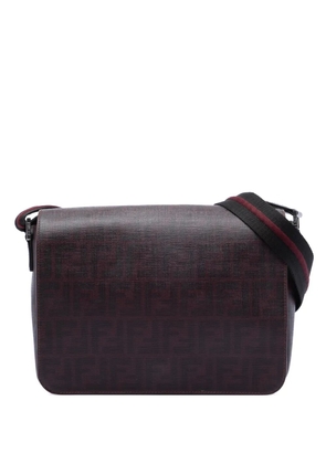 Fendi Pre-Owned 2010-2025 Zucca Spalmati Flap crossbody bag - Red