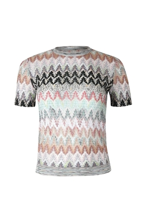 Missoni zigzag-pattern short-sleeve top - Neutrals