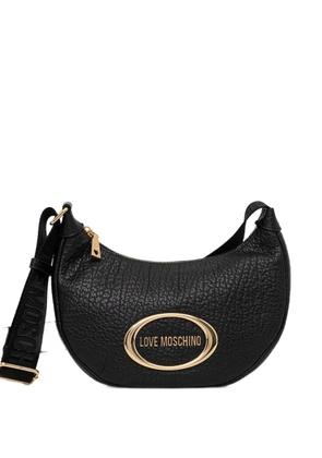 Love Moschino logo-lettering cross body bag - Black