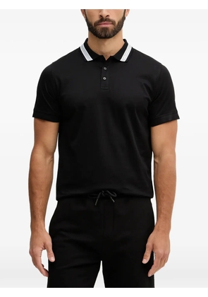 Karl Lagerfeld logo-collar polo shirt - Black