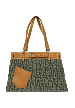 Christian Dior Pre-Owned 2001 Oblique jacquard canvas tote bag - Green