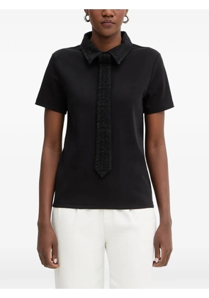 Karl Lagerfeld tie-collar T-shirt - Black