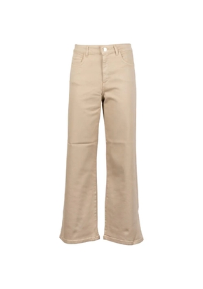 Marella logo-patch flared jeans - Neutrals