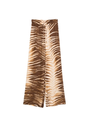 Just Cavalli print-detail palazzo pants - Neutrals