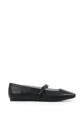 Karl Lagerfeld leather ballet flats - Black