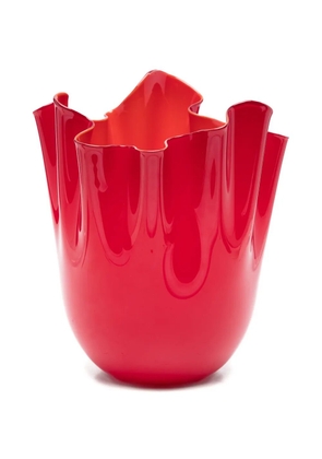 Venini Fazzolett ruffled vase - Red