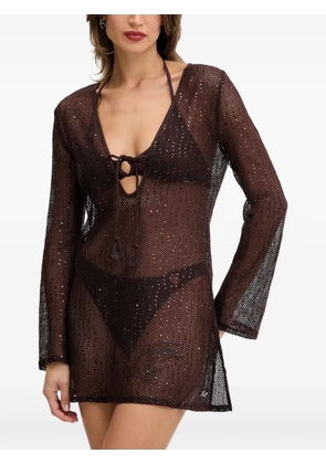 Karl Lagerfeld long-sleeve dress - Brown