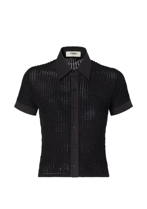 FENDI buttoned knitted shirt - Black