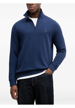 BOSS zip-up logo sweatshirt - Blue