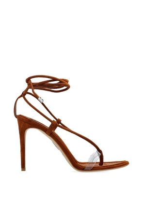 DSQUARED2 thong tie goat skin heels - Brown