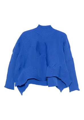 Issey Miyake ribbed-knit jumper - Blue