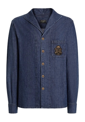 Dolce & Gabbana button-fastening long-sleeve shirt - Blue