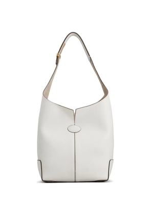 Tod's flap detail shoulder bag - White