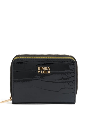 Bimba y Lola crocodile-effect zip-around wallet - Black