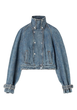 Lanvin buttoned funnel-neck jacket - Blue