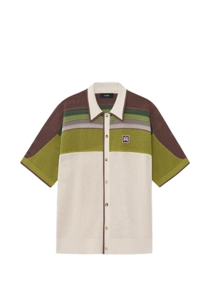 AMIRI striped logo-detail shirt - Neutrals