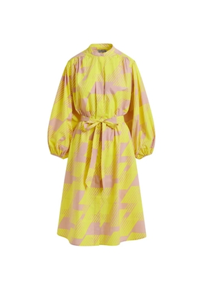 Essentiel Antwerp patterned midi dress - Yellow