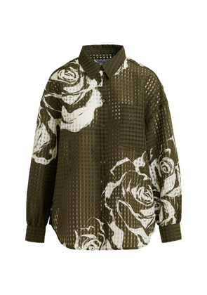 Essentiel Antwerp Jorange floral-print shirt - Green