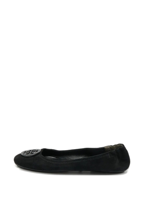 Tory Burch logo ballet flats - Black