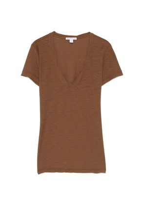 James Perse V-neck T-shirt - Brown