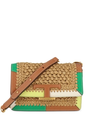 Tod's woven-panel shoulder bag - Neutrals