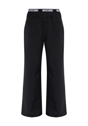 Moschino logo-waistband trousers - Black