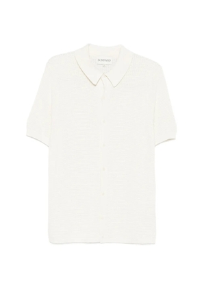 BOMPARD waffle-knit buttoned polo shirt - White