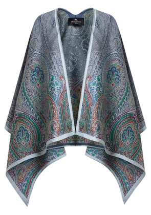 ETRO paisley jacquard cape - Green