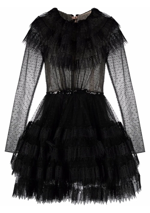 Giambattista Valli tiered tulle dress - Black