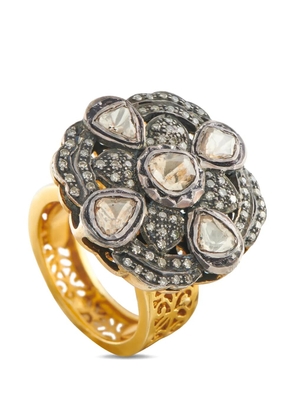 LB Exclusive diamond filigree band ring - Gold
