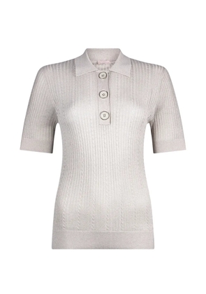 LIU JO half-button polo top - Neutrals