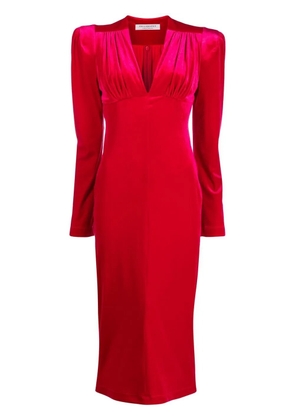 Philosophy Di Lorenzo Serafini V-neck empire line midi dress - Red