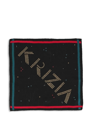 Krizia Pre-Owned patterned logo handkerchief - Black