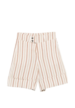 Berwich striped tailored shorts - White