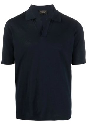 Dell'oglio open-placket cotton polo shirt - Blue