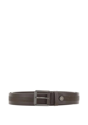 GIANNI CHIARINI ribbed buckle leather belt - Brown
