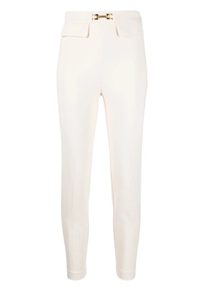 Elisabetta Franchi high-waist slim-cut trousers - Neutrals