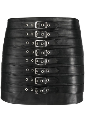 Manokhi multiple belts mini skirt - Black